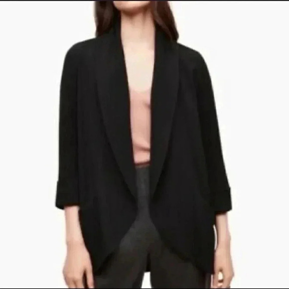 Wilfred Unstructured Cardigan Chevaliar Black Blazer Jacket Size 0 - Picture 2 of 9